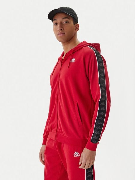 Kappa Bluza Banda Zamin 3 331U3ZW Czerwony Regular Fit. Czerwone bluzy męskie Kappa, m, bez wzorów, bez kaptura. Za 229.99 zł.