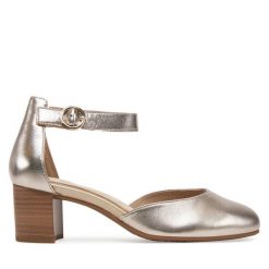 Półbuty Tamaris. Żółte półbuty damskie Tamaris, bez wzorów, bez obcasa, na obcasie, bez zapięcia. Za 279.99 zł.