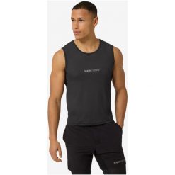 Koszulka męska SUPER.NATURAL M Universal Under. Czarne koszulki sportowe męskie super.natural, l, bez wzorów, z elastanu, bez kołnierzyka, bez ramiączek, na fitness i siłownię. Za 299.99 zł.