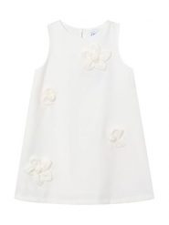 Mayoral Sukienka elegancka 3922 Écru Regular Fit. Białe sukienki dla dziewczynek Mayoral, bez wzorów, z syntetyku, eleganckie, bez ramiączek. Za 199.99 zł.