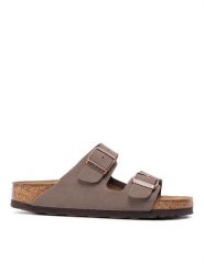 Birkenstock Klapki Arizona Birko-Flor 0151183 Brązowy. Brązowe klapki damskie Birkenstock, bez wzorów, ze skóry, bez obcasa. Za 369.00 zł.