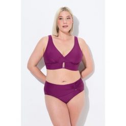 Damskie Bikini ozdobne klamry miękkie miseczki materiał pochodzący z recyklingu. Czerwone bikini damskie Ulla Popken, plus size, bez wzorów, plus size. Za 244.99 zł.