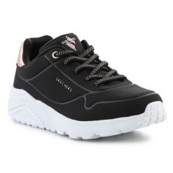 Buty Skechers Uno Lite Metallic Mode 310384L-BLK czarne. Czarne obuwie sportowe damskie bez wzorów. Za 316.64 zł.