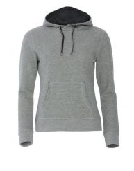 Clique Classic Hoody Women bluza z kapturem szary melanż. Szare bluzy damskie CLIQUE, m, bez wzorów, z bawełny, z kapturem. Za 309.10 zł.