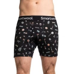 Bokserki termoaktywne męskie Smartwool Merino Boxer Brief Boxed. Czarne bokserki męskie Smartwool, l, bez wzorów, z wełny. Za 164.99 zł.