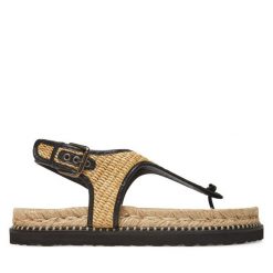 Espadryle Castañer. Brązowe sandały damskie Castañer, bez wzorów, bez obcasa, bez zapięcia. Za 549.99 zł.