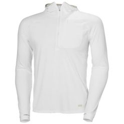 Bluza z kapturem 1/2 zip Helly Hansen Shine Solen. Białe bluzy męskie Helly Hansen, l, bez wzorów, z elastanu, z kapturem. Za 385.00 zł.