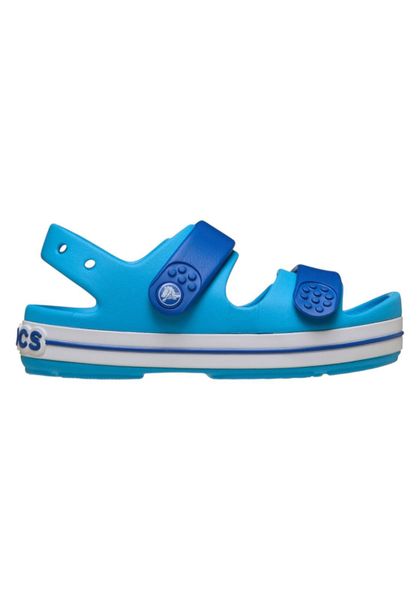 Sandały chłopięce Crocs azzurro. Niebieskie sandały chłopięce Crocs, z materiału, bez zapięcia. Za 254.99 zł.