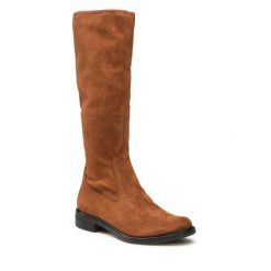 Kozaki Caprice. Brązowe kozaki damskie Caprice, bez obcasa, na płaskiej podeszwie. Za 339.99 zł.