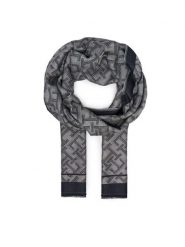 Tommy Hilfiger Szal Th Monologo AW0AW19115 Granatowy. Niebieskie czapki i kapelusze damskie Tommy Hilfiger, bez wzorów. Za 289.99 zł.