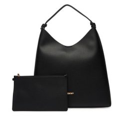 Torebka DKNY. Czarne torebki do ręki damskie DKNY, bez wzorów, klasyczne, bez dodatków. Za 789.99 zł.
