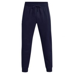 Spodnie Do Joggingu Męskie Polar Rival. Niebieskie spodnie materiałowe męskie Under Armour, m, bez wzorów, z polaru. Za 273.99 zł.