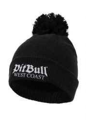 Czapka męska Pitbull zimowa One Tone Old Logo. Czarne czapki i kapelusze męskie PITBULL, na zimę, z aplikacjami, z dzianiny. Za 59.00 zł.