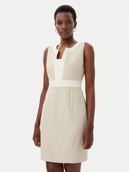 Artigli Sukienka koktajlowa ACAB000933 Beżowy Regular Fit. Brązowe sukienki damskie Artigli, bez wzorów, z syntetyku, wizytowe, bez kołnierzyka, bez ramiączek. Za 339.99 zł.