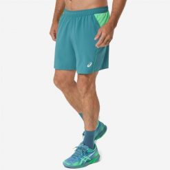 Spodenki do padla 17 cm męskie ASICS Padel Court. Brązowe szorty męskie Asics, l, bez wzorów, z materiału, eleganckie. Za 179.99 zł.