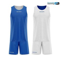 Givova podwójny zestaw z siateczki 3XS. Białe koszulki sportowe męskie Givova, xs, bez wzorów, bez kołnierzyka, bez ramiączek, do koszykówki. Za 211.99 zł.