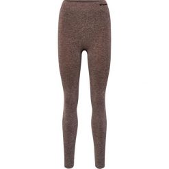 Damskie legginsy bezszwowe Hummel. Brązowe legginsy damskie Hummel, bez wzorów, z dzianiny, na fitness i siłownię. Za 167.50 zł.