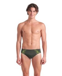 Kąpielówki Arena Poseidonia Swim Briefs. Szare kąpielówki męskie Arena, l, bez wzorów, z materiału, długie, do pływania. Za 129.99 zł.