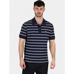 Koszulka polo męska Nautica Klaus. Niebieskie koszulki polo męskie Nautica, m, bez wzorów, klasyczne, bez ramiączek. Za 389.00 zł.