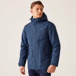 Kurtka turystyczna zimowa męska Sterlings IV Regatta. Niebieskie kurtki męskie Regatta, na zimę, l, bez wzorów, z materiału, eleganckie, z kapturem. Za 377.00 zł.