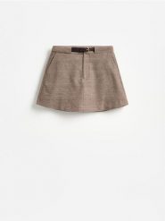 Spódnico-szorty z dodatkiem wiskozy - wielobarwny. Szorty damskie Reserved, l, bez wzorów, z tkaniny. Za 119.99 zł.