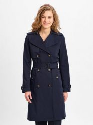 BOSS Płaszcz Kobiety Sztuczne włókno niebieski, 38. Niebieskie płaszcze damskie Boss, bez wzorów, z włókna, eleganckie, bez kaptura. Za 2,099.95 zł.