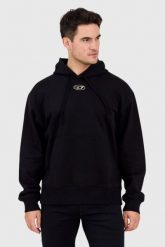 DIESEL Czarna męska bluza z metalowym logo S-MACS-HOOD-OD, Rozmiar XXL. Czarne bluzy męskie Diesel, l, bez wzorów, z bawełny, bez kaptura. W wyprzedaży za 627.99 zł.
