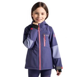 Kurtka turystyczna dziecięca Lemon Explore WL5 wodoodporna softshell. Niebieskie kurtki i płaszcze dla dziewczynek LEMON explore, na jesień, bez wzorów, z materiału, długie, z kapturem. Za 229.90 zł.