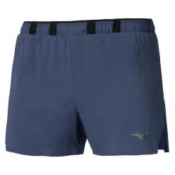 Szorty Mizuno Tech Light. Niebieskie krótkie spodenki sportowe męskie Mizuno, s, bez wzorów, z materiału, do biegania. Za 299.99 zł.