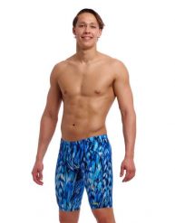 Spodenki do pływania Jammery Funky Trunks Wing Streak. Niebieskie kąpielówki męskie FUNKY TRUNKS, m, bez wzorów, z elastanu, do pływania. Za 219.00 zł.