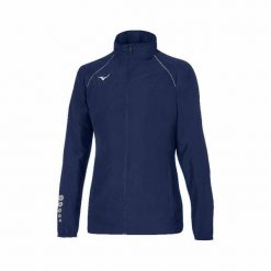 Kurtka do biegania damska Mizuno Osaka wind. Niebieskie kurtki sportowe damskie Mizuno, xl, bez wzorów, bez kaptura, do biegania. Za 253.00 zł.