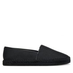 Espadryle Calvin Klein. Czarne espadryle damskie Calvin Klein, bez wzorów, bez obcasa, bez zapięcia. Za 189.99 zł.