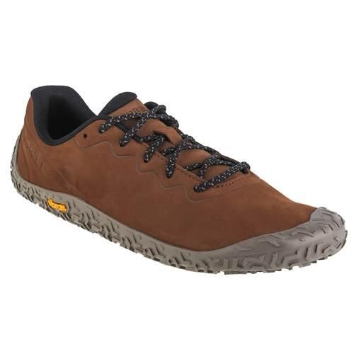 Buty do chodzenia męskie Merrell Vapor Glove. Brązowe buty sportowe męskie Merrell, z gumy, bez zapięcia, do biegania. Za 607.00 zł.
