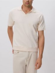 Koszulka polo comfort fit - złamana biel. Koszulki polo męskie Reserved, l, bez wzorów, z bawełny, bez ramiączek. Za 89.99 zł.