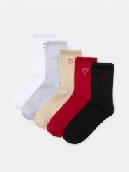 Długie skarpetki 5 pack - wielobarwny. Skarpety damskie Sinsay, bez wzorów. Za 17.99 zł.
