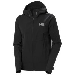 Damska kurtka turystyczna Helly Hansen Blaze. Czarne kurtki damskie Helly Hansen, bez wzorów, z softshellu, bez kaptura. Za 638.00 zł.