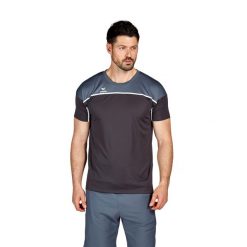 Koszulka Erima Change By Erima Wielokolorowa. Szare koszulki sportowe męskie Erima, bez wzorów, z materiału, bez kołnierzyka, bez ramiączek, na fitness i siłownię. Za 184.50 zł.