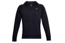 Bluza z kapturem Under Armour UA Rival Fleece FZ Hoodie, Czarny, Mężczyźni. Białe bluzy sportowe męskie Under Armour, m, bez wzorów, z bawełny, z kapturem. Za 301.90 zł.