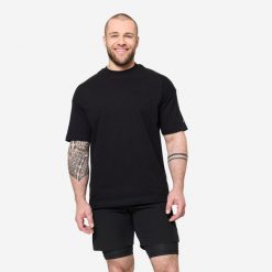 Koszulka z krótkim rękawem męska Domyos Gym & Pilates. Białe koszulki sportowe męskie DOMYOS, m, bez wzorów, z bawełny, bez kołnierzyka, bez ramiączek, na fitness i siłownię. Za 69.99 zł.