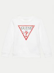 Guess Bluza N73Q10 KAUG0 Biały Regular Fit. Białe bluzy dla chłopców Guess, z aplikacjami, z bawełny, bez ramiączek, bez kaptura. Za 129.99 zł.