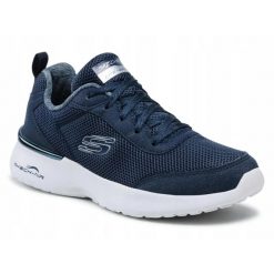 BUTY damskie SKECHERS DYNAMIGHT 12947-NVY granatowe lekkie sportowe 37,5. Niebieskie obuwie sportowe damskie Skechers, bez wzorów, trekkingowe, Skechers Sport. Za 255.00 zł.