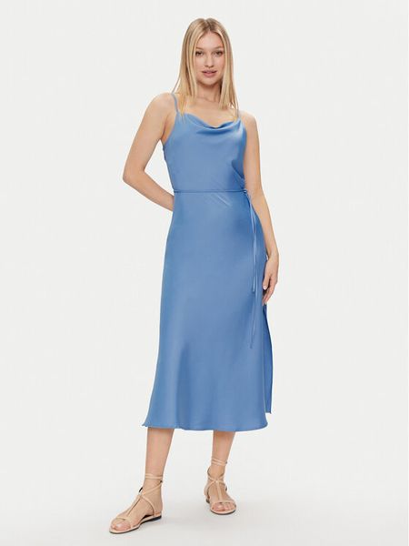 YAS Sukienka codzienna Thea 26028891 Niebieski Regular Fit. Niebieskie sukienki damskie YAS, na co dzień, l, bez wzorów, z syntetyku, bez kołnierzyka, bez ramiączek, proste. Za 179.99 zł.