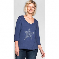 Koszulka w kolorze niebieskim. Niebieskie t-shirty damskie Sheego, z bawełny. W wyprzedaży za 43.95 zł.