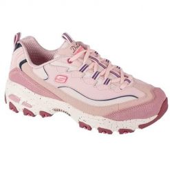 Buty sportowe Sneakersy damskie Skechers D'Lites - Bold Views. Czerwone obuwie sportowe damskie Skechers, bez wzorów, ze skóry, trekkingowe, Skechers Sport. Za 406.00 zł.