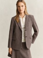 Gant marynarka wełniana Kobiety Wełna brązowy, 34. Brązowe żakiety damskie GANT, bez wzorów, z wełny, biznesowe. Za 1,899.95 zł.