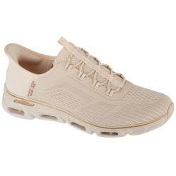 Buty sportowe Sneakersy damskie, Slip-Ins: Glide-Step Gratify - Pace. Brązowe trampki i tenisówki damskie Skechers, bez wzorów, sportowe, bez zapięcia. Za 399.99 zł.