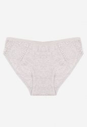 Jasnoszare Gładkie Majtki Figi z Bawełny Venessila. Szare figi damskie Born2be, l, bez wzorów, z bawełny. Za 9.99 zł.