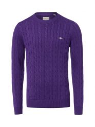 Gant Sweter Mężczyźni Bawełna lila, M. Swetry przez głowę męskie GANT, m, bez wzorów, z bawełny, bez kołnierzyka. Za 699.95 zł.