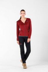 Damska bluza rozpinana z kapturem 100% Merino - Marin/Woolona. Niebieskie bluzy damskie WOOLONA, m, bez wzorów, z materiału, z kapturem. Za 540.00 zł.