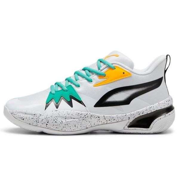 Buty do koszykówki męskie PUMA Genetics Speckle. Białe buty sportowe męskie Puma, bez zapięcia, do koszykówki. Za 309.99 zł.